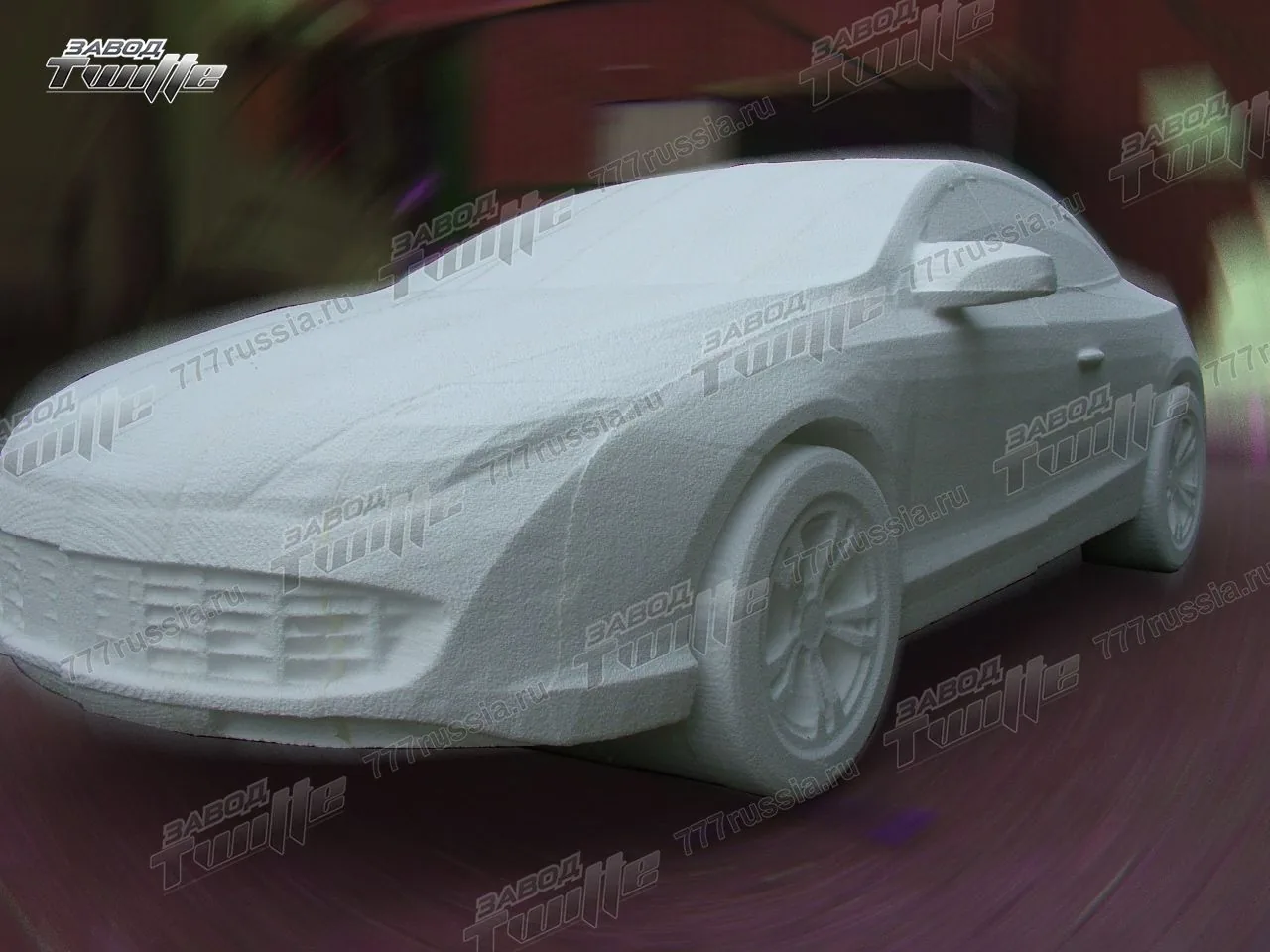 Фигура из пенопласта (автомобиль) — фрезеровка
